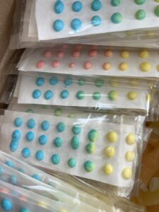 candy on paper